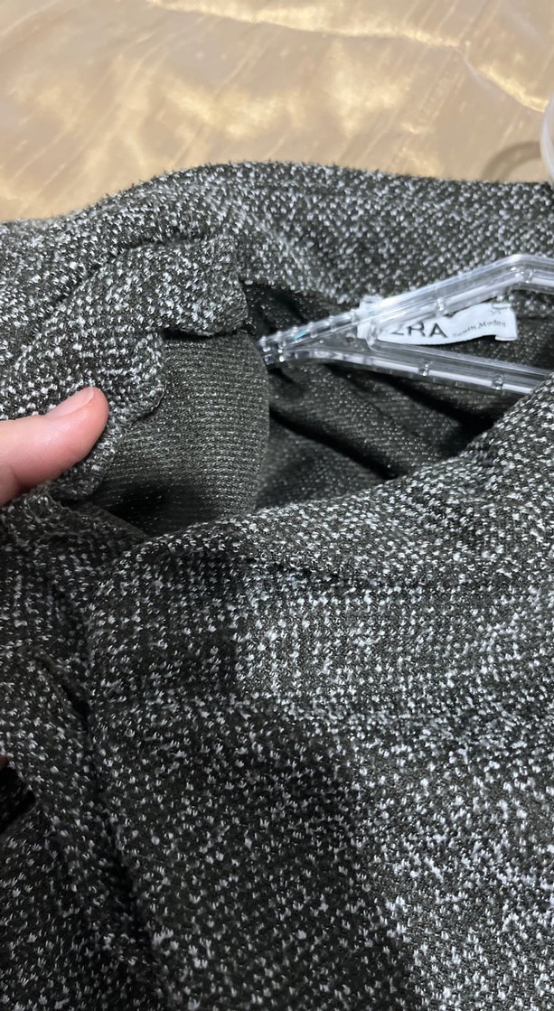 Kadın Gri Uzun Düğmeli Kemerli Kaban - Görsel 4