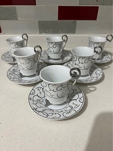 6 kişilik kahve fincanı fine porselen