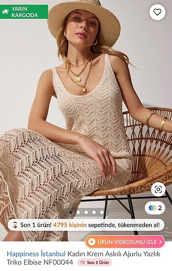 Beyaz triko elbise - Görsel 3