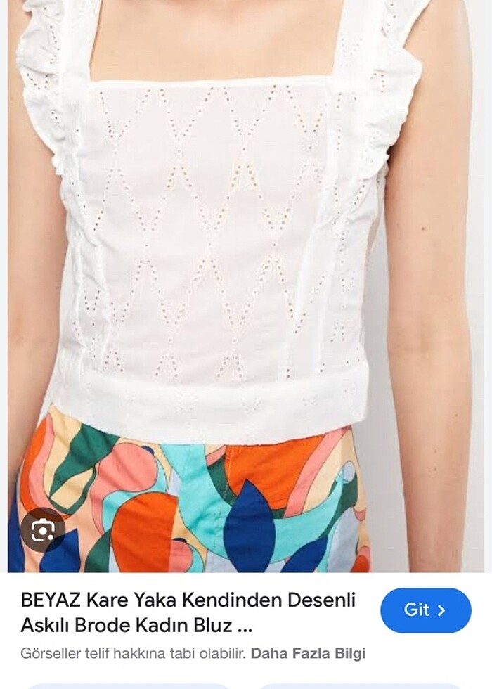 Beyaz blode bluz - Görsel 4