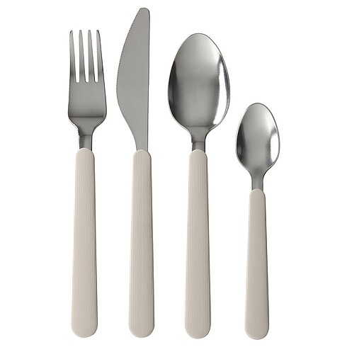 Ikea 4 kişilik çatal bıçak takımı, bej, 16 parça