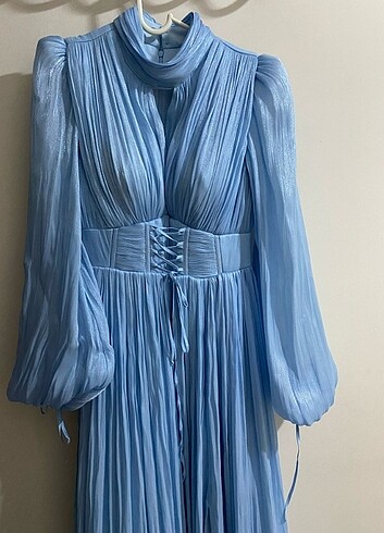 Mavi Parlak Abiye - Görsel 5