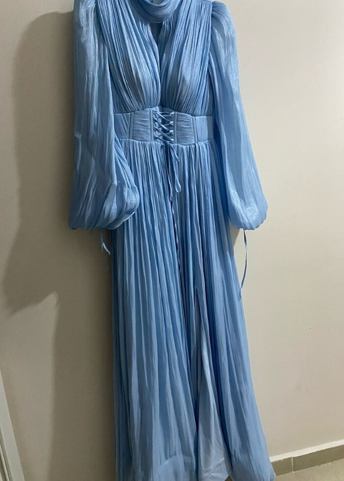 Mavi Parlak Abiye - Görsel 2