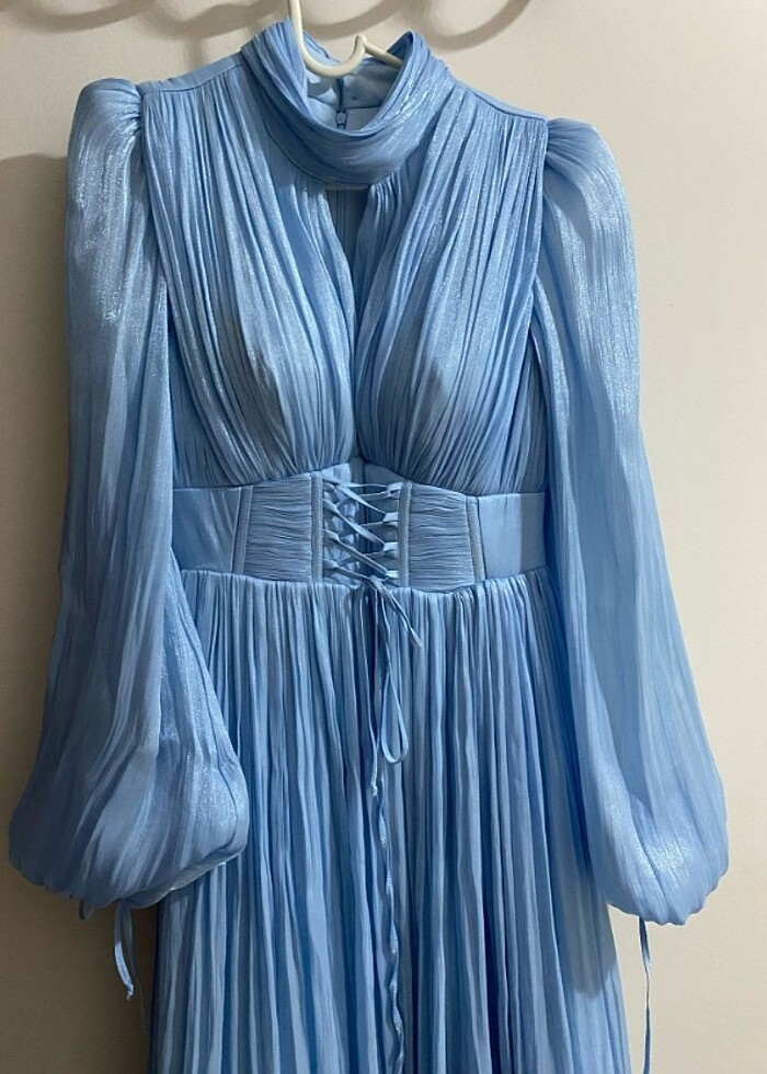 Mavi Parlak Abiye - Görsel 3