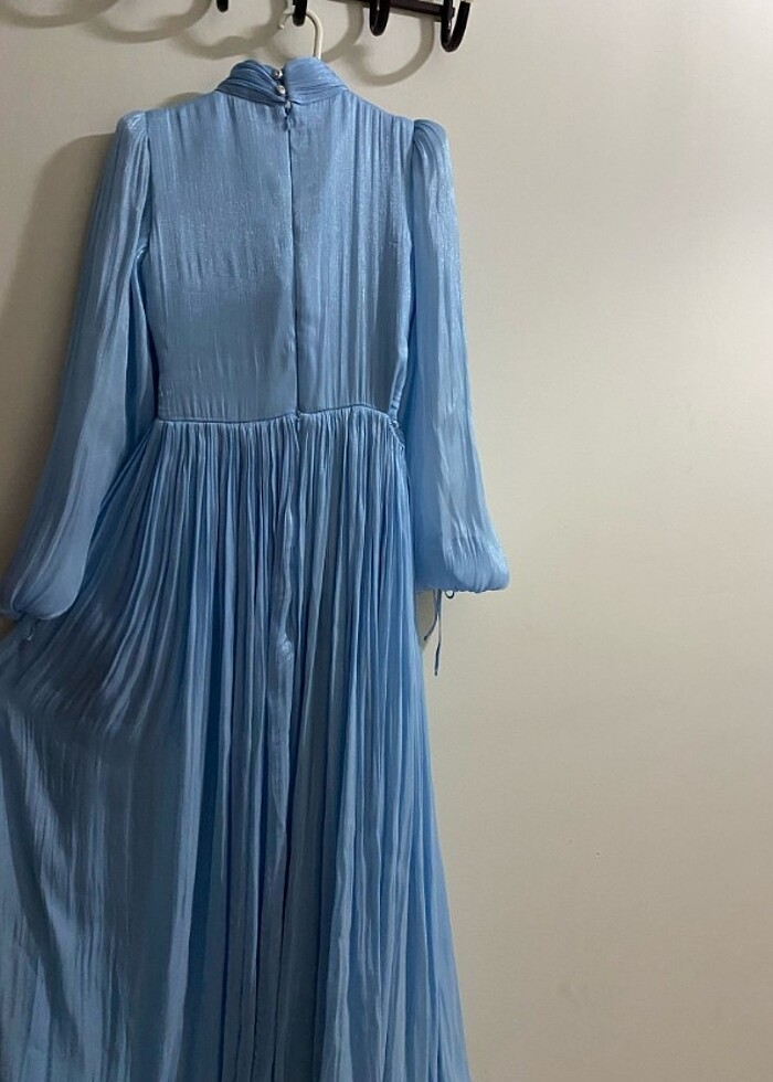 Mavi Parlak Abiye - Görsel 4