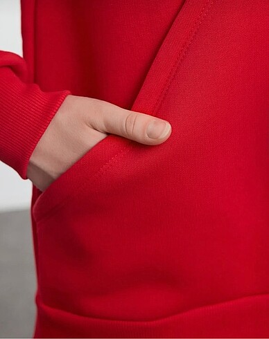 s Beden kırmızı Renk Kırmızı polarlı sweatshirt
