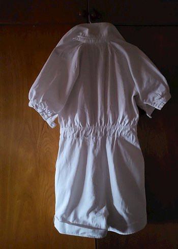 Kadın Beyaz Kısa Kot tulum - Görsel 2