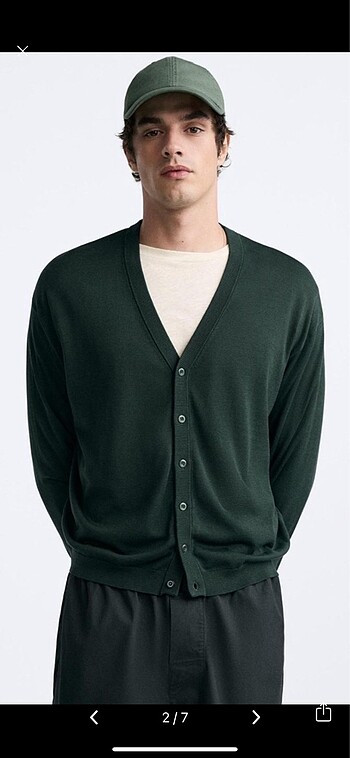 Zara Zara Origins İpek Hırka XL