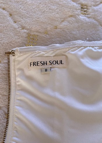 Beyaz Straplez Midi Triko Elbise - Görsel 3