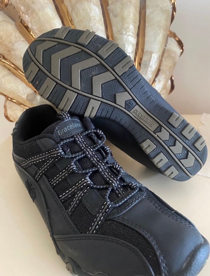 Siyah Dolgu Topuklu Bağcıklı Kadın Spor Ayakkabı - Görsel 5