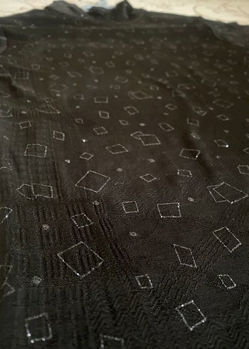 Kısa Kollu Siyah Yüksek Yakalı Kadın bluz - Görsel 4