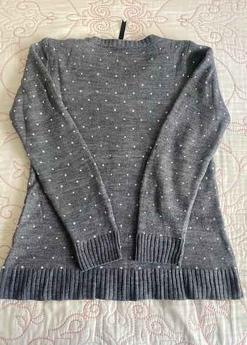 Gri Nakışlı çocuk Triko Kazak - Görsel 2