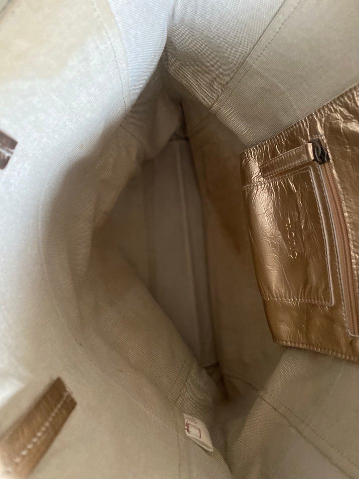 Parlak Kahverengi Deri Yılan Desenli Kadın Çanta - Görsel 5