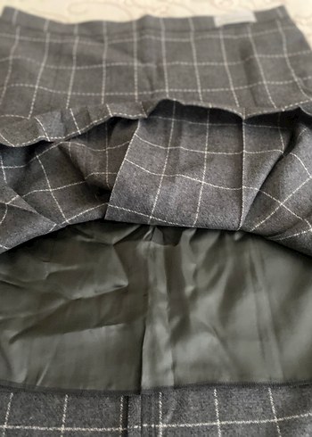 Gri Pileli Midi Etek - Görsel 4