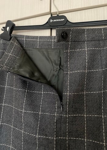 Gri Pileli Midi Etek - Görsel 3