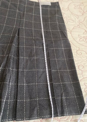 Gri Pileli Midi Etek - Görsel 6