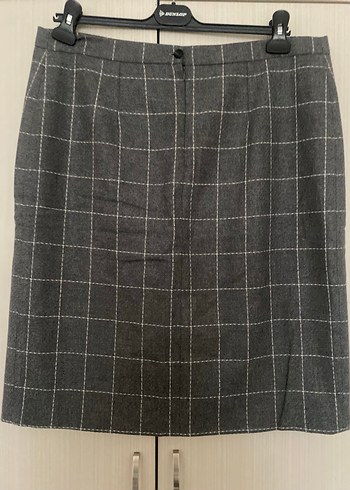 Gri Pileli Midi Etek - Görsel 2