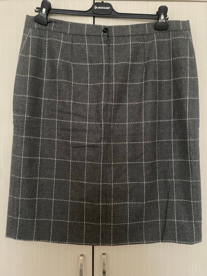 Gri Pileli Midi Etek - Görsel 2