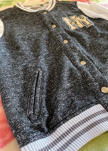 Gri Uzun Kollu Düğmeli çocuk Ceket - Görsel 6