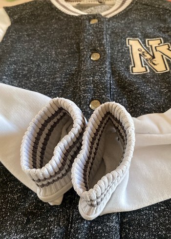 Gri Uzun Kollu Düğmeli çocuk Ceket - Görsel 7