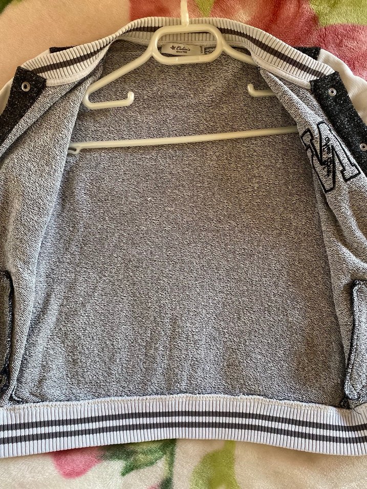 Gri Uzun Kollu Düğmeli çocuk Ceket - Görsel 5