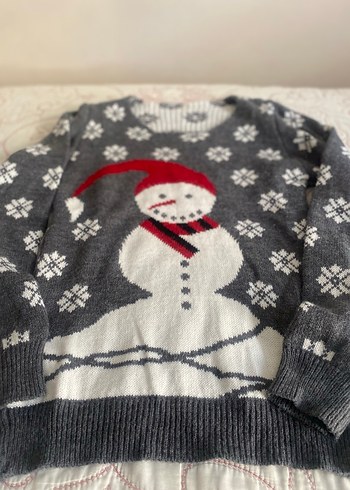 Nakışlı Gri çocuk Triko Kazak - Görsel 4