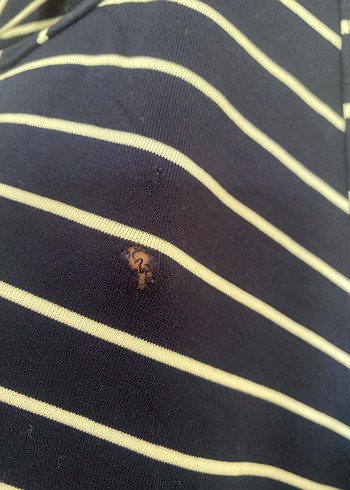 Diğer Lacivert Çizgili Pamuklu pijama üstü