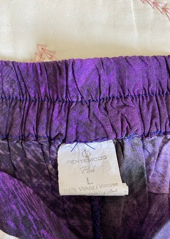 Diğer Mor Tie-Dye Midi Şort