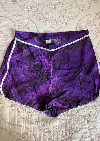 Mor Tie-Dye Midi Şort