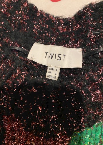 Bohem Çok Renkli Oversize Triko Kazak - Görsel 3