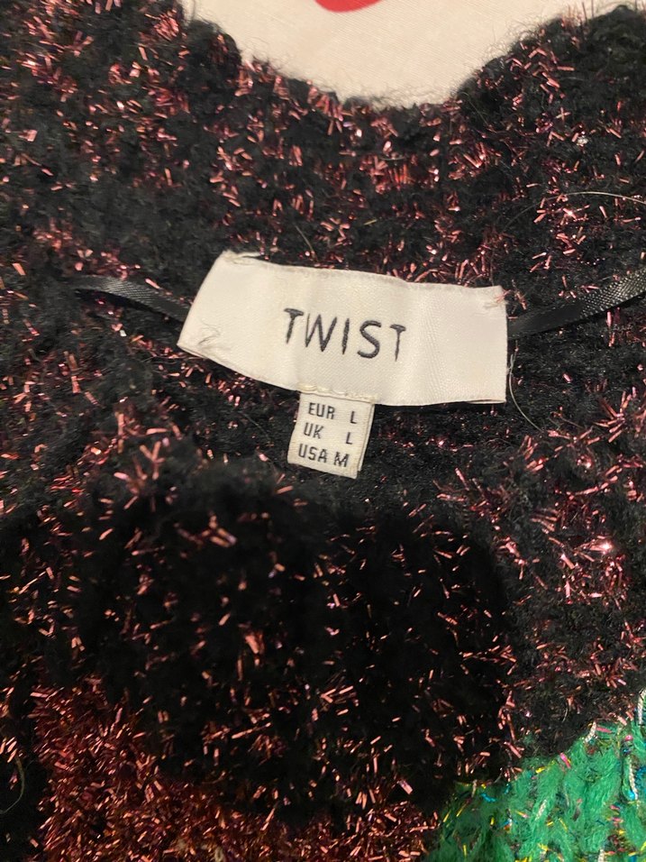 Bohem Çok Renkli Oversize Triko Kazak - Görsel 3