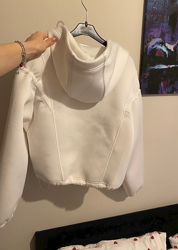 Beyaz Fermuarlı Kadın Ceket - Görsel 4