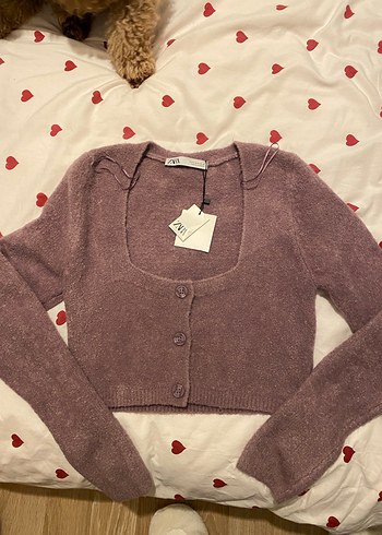 Düğmeli, Uzun Kollu Kadın Triko Hırka - Görsel 2