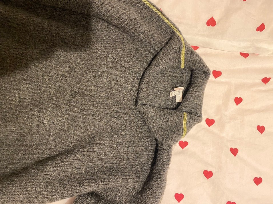 Twist Gri Yün Boğazlı Kadın Kazak - Görsel 4