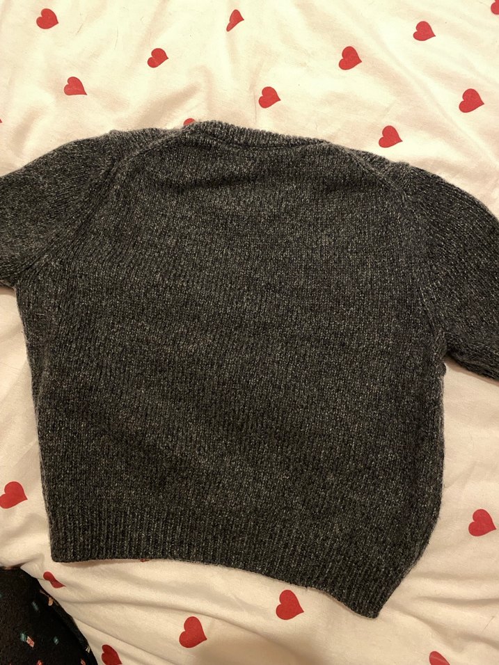 Gri Kısa Kollu Örgü Kadın Kazak - Görsel 4