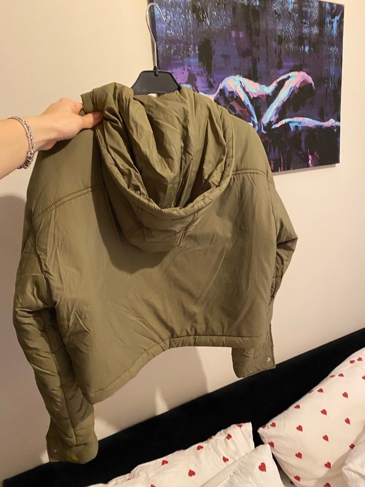 Düğmeli Haki Kadın Ceket - Zara - Görsel 3