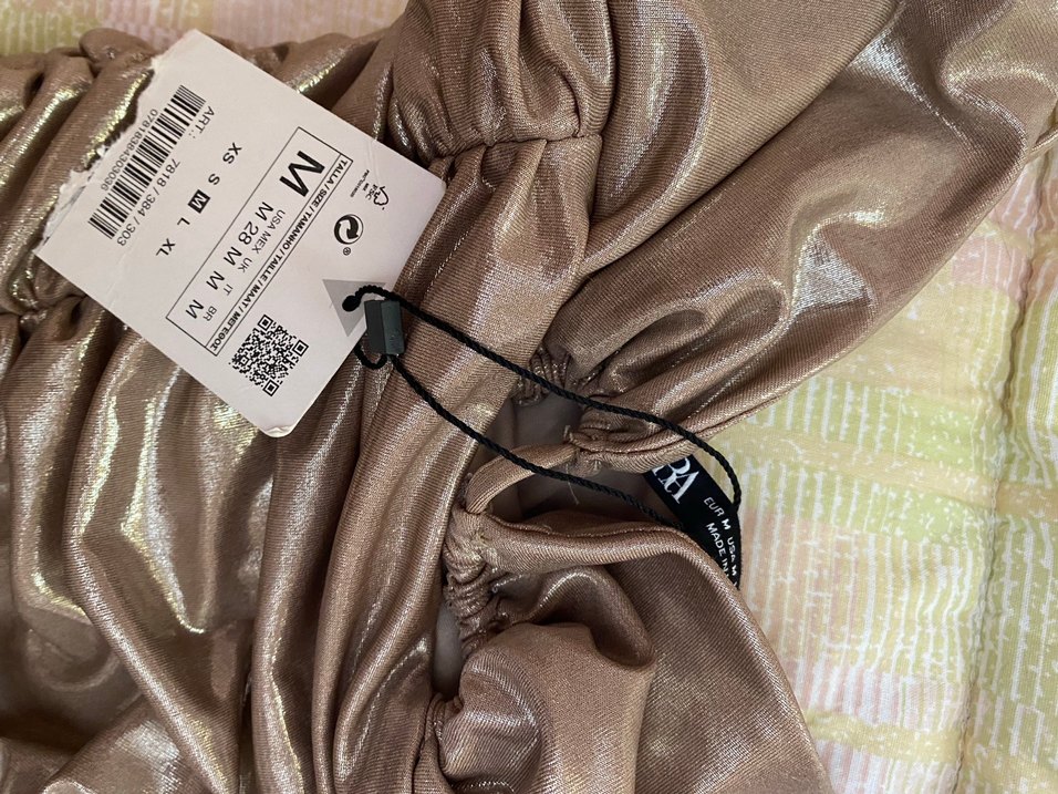 Drapeli Uzun Askılı Kahverengi Vücuda Oturan üst - Görsel 3