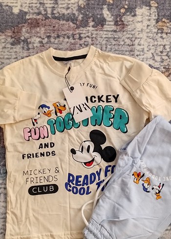 Beyaz Mickey & Friends Bebek Takımı