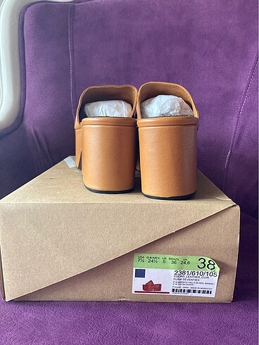 38 Beden camel Renk Zara Platform Terlik