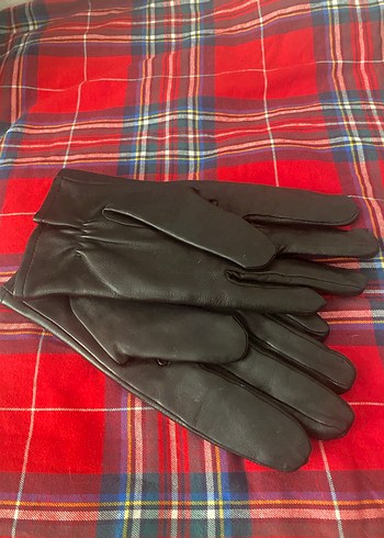Siyah Deri Kadın Eldiveni Large - Görsel 3