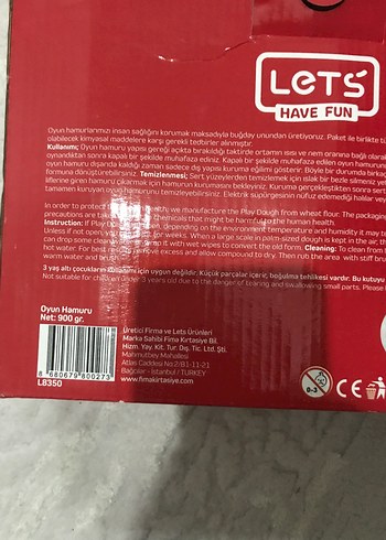 Beden Lets Oyun Hamuru 6 Renk Set