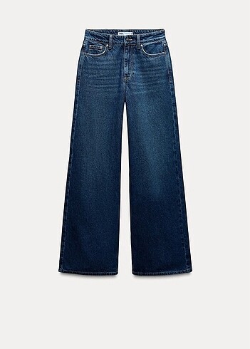 Benetton baya bol paça baggy model koyu lacivert düz paça