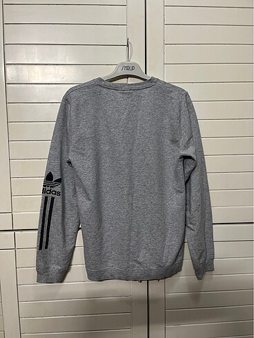 m Beden gri Renk Adidas gri baskılı sweat erkek unisex oversize