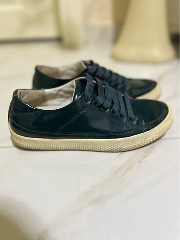Fitflop rugan parlak spor şık ayakkabı koyu yeşil y2k gotik loli