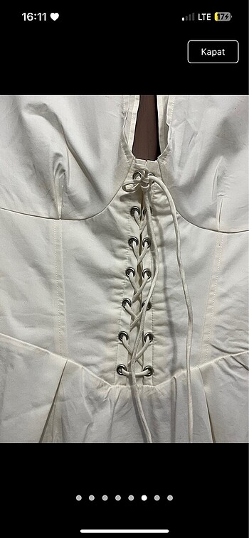 Bershka kısa elbise korseli sıfır yakalı gotik lolita y2k - Görsel 6