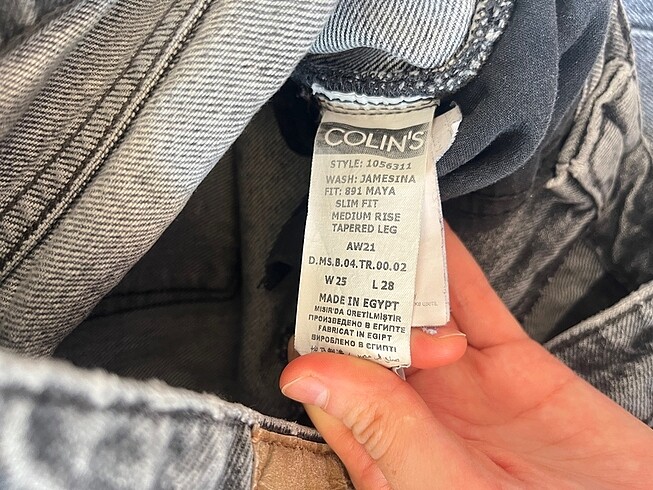 s Beden gri Renk Füme antrasit Straight jean sıfır etiketli