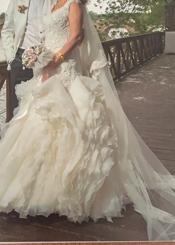 Beyaz Denizkızı Gelinlik yarım balık - Görsel 2