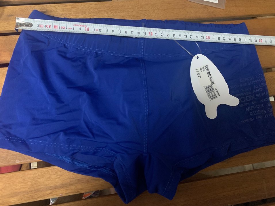 Mavi lastikli ve bağcıklı Erkek Mayo - Görsel 3