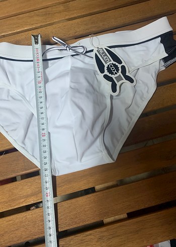 Beyaz Erkek Fitted Mayo deniz havuz.. büyük beden - Görsel 3