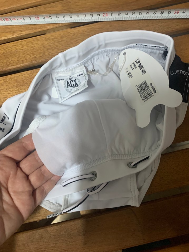 Bağcıklı Beyaz Erkek Yüzme Şortu - Görsel 4